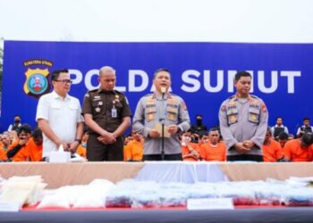 Kapolda Sumut Melakukan Konferensi Pers. Foto: Dok. Istimewa.
